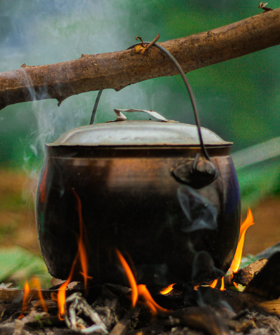 bouillir eau sur le feu